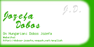jozefa dobos business card